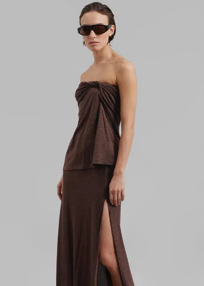 Women The Frankie Shop Tops Beaufille Zeno Blouse Espresso
