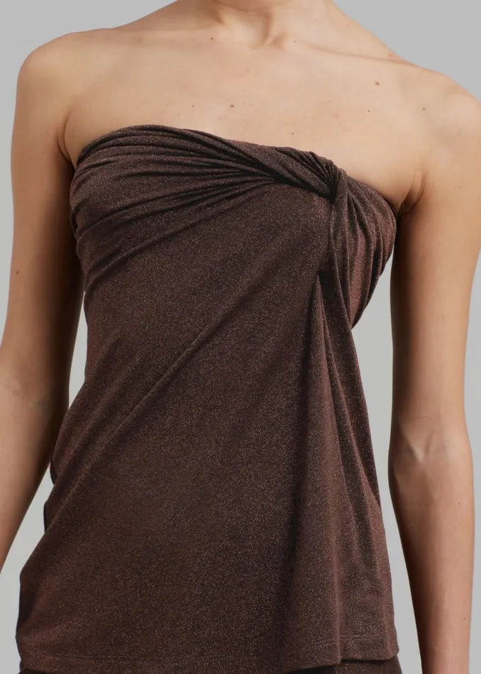Women The Frankie Shop Tops Beaufille Zeno Blouse Espresso
