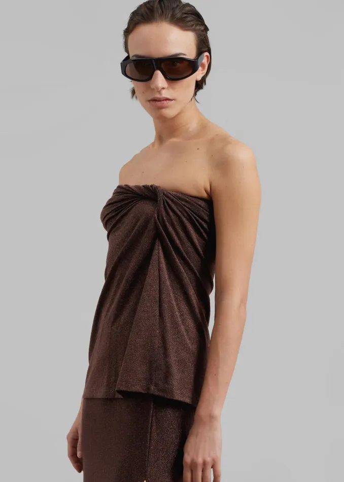 Women The Frankie Shop Tops Beaufille Zeno Blouse Espresso