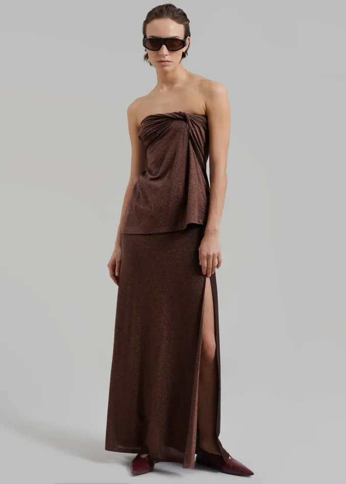 Women The Frankie Shop Tops Beaufille Zeno Blouse Espresso