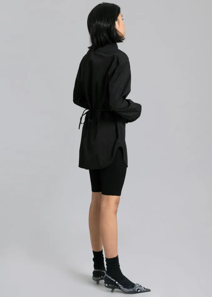 Women The Frankie Shop Tops Bec Padded Shirt Black