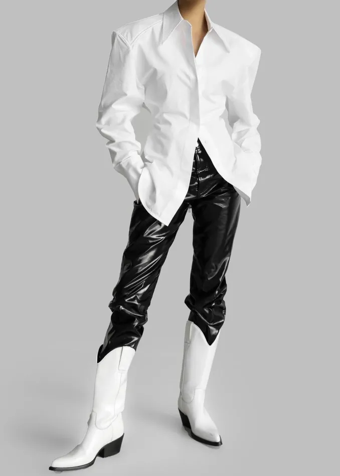 Women The Frankie Shop Tops Bec Padded Shirt White