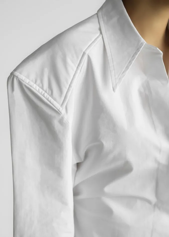 Women The Frankie Shop Tops Bec Padded Shirt White
