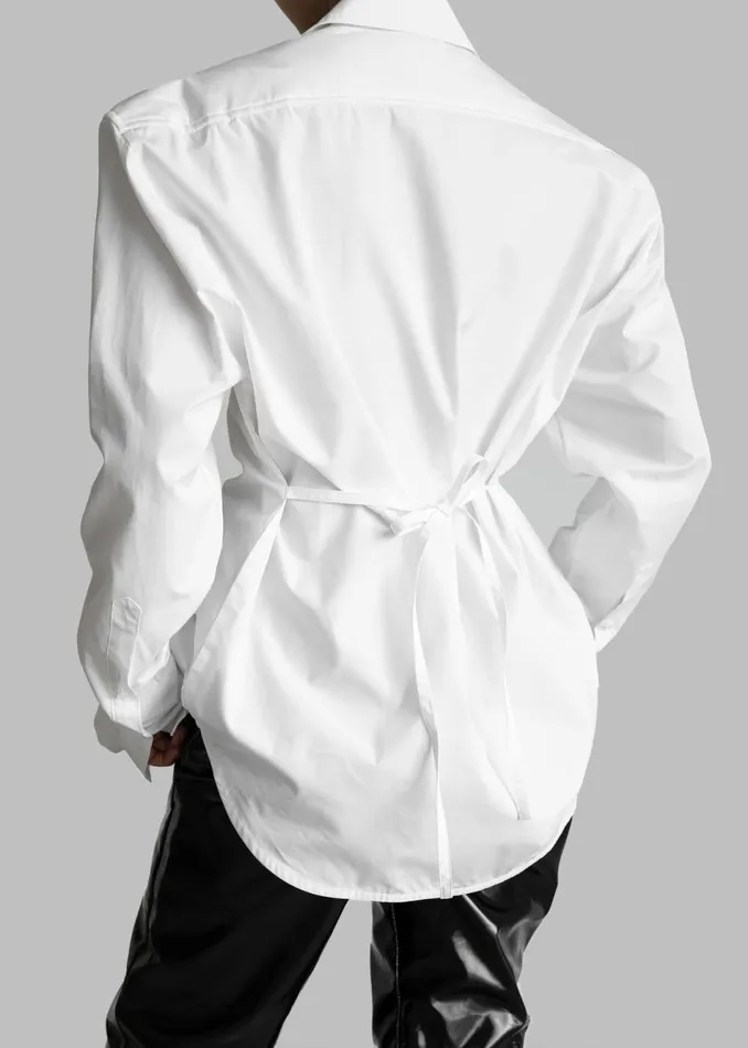 Women The Frankie Shop Tops Bec Padded Shirt White