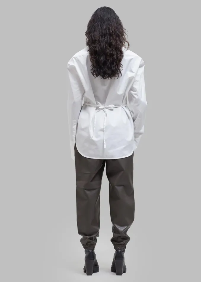 Women The Frankie Shop Tops Bec Padded Shirt White