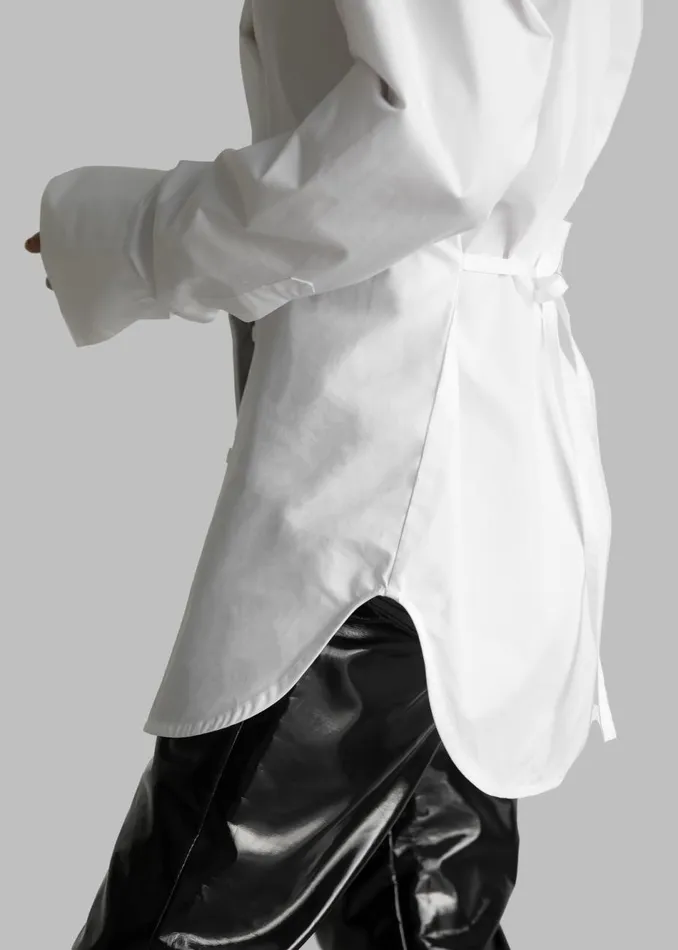 Women The Frankie Shop Tops Bec Padded Shirt White