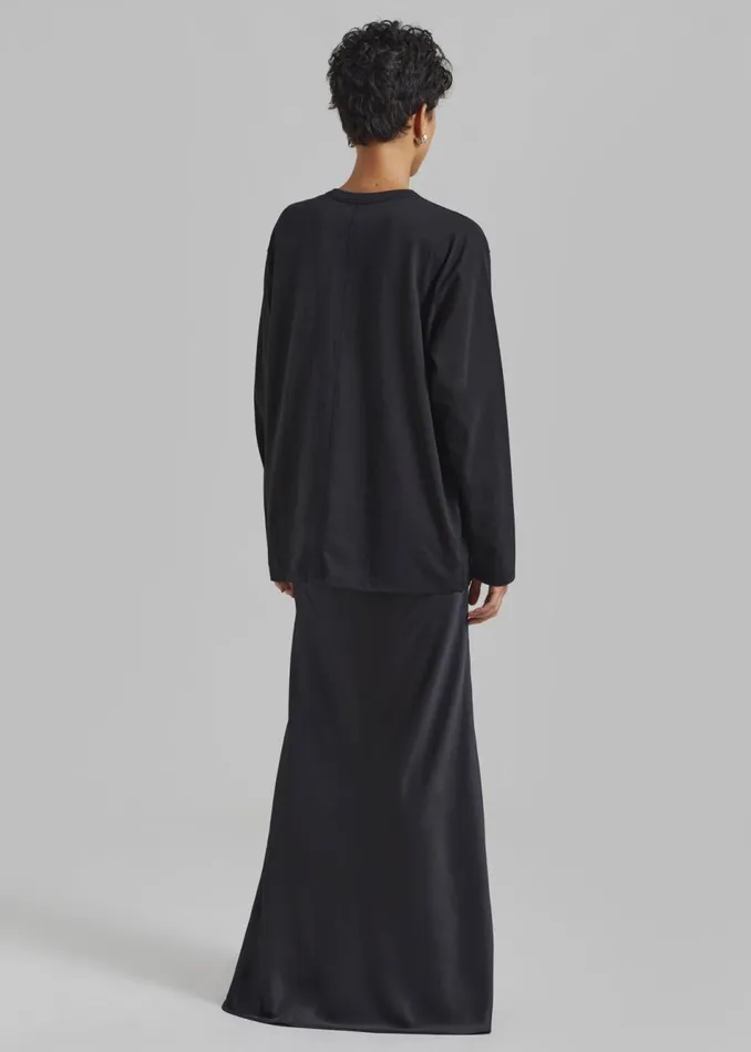 Women The Frankie Shop Tops Bennett Long Sleeves Tee Black