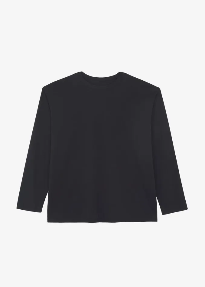 Women The Frankie Shop Tops Bennett Long Sleeves Tee Black