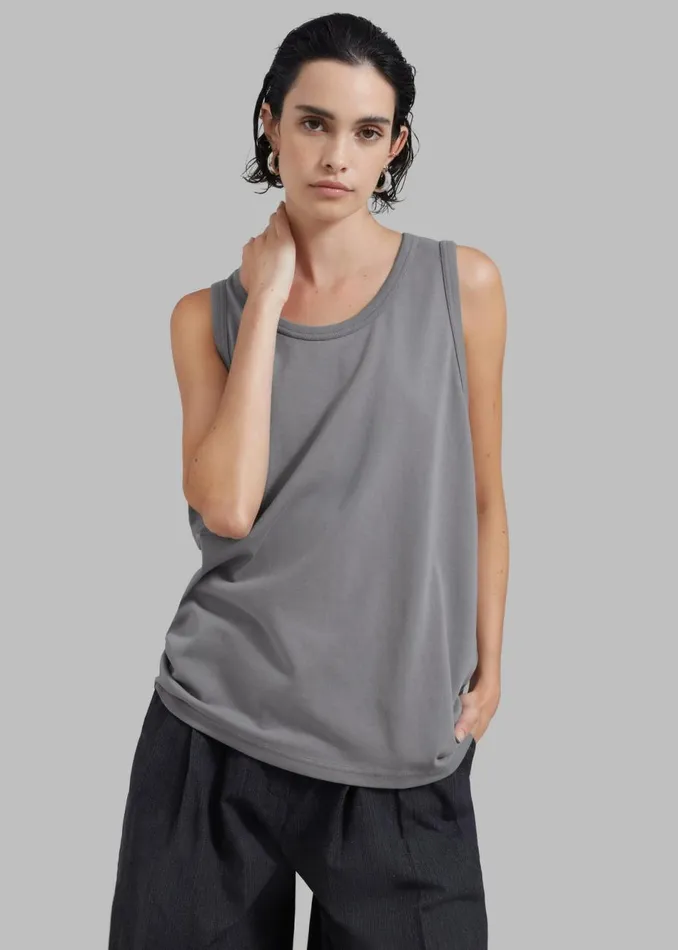 Women The Frankie Shop Tops Briston Boxy Tank Grey