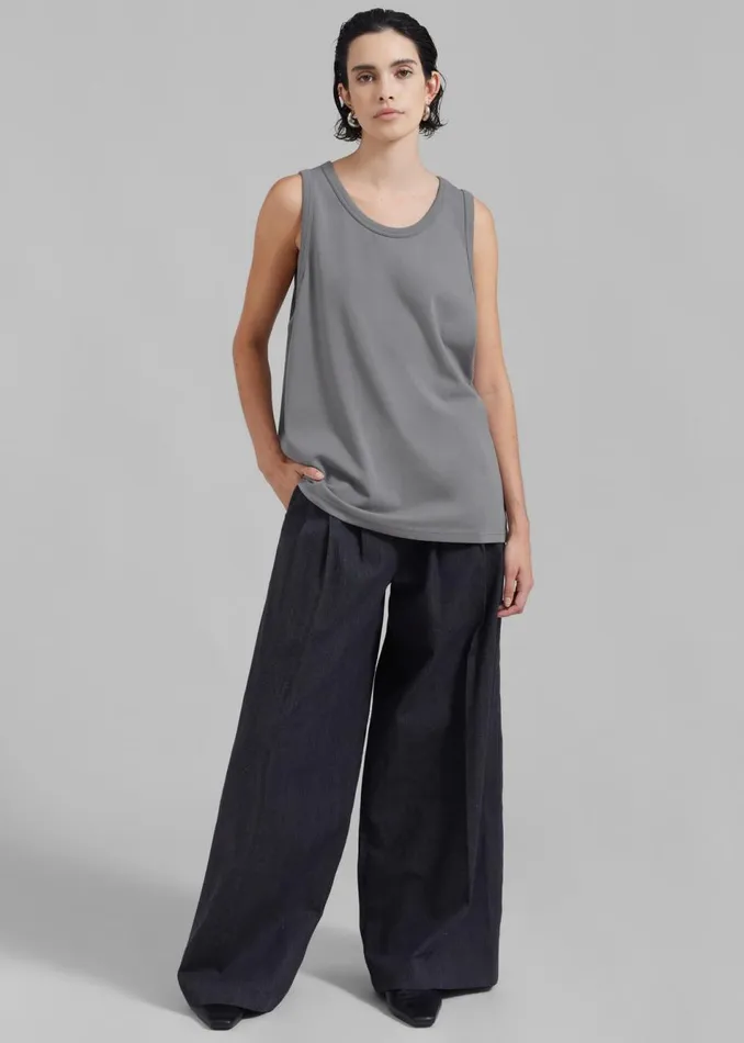 Women The Frankie Shop Tops Briston Boxy Tank Grey