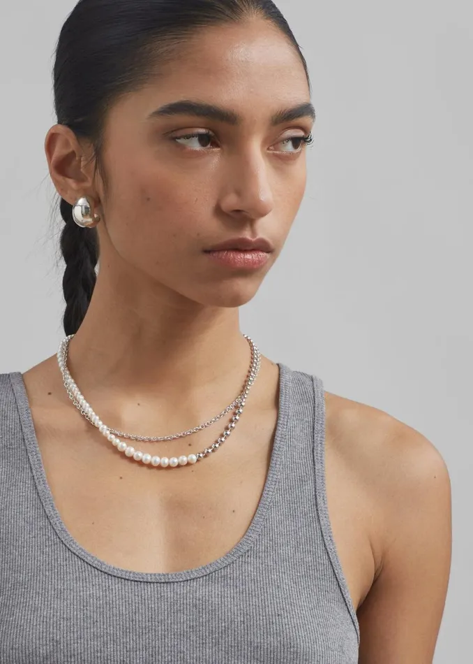 Women The Frankie Shop Tops By Malene Birger Anisa Tank Top Grey Melange