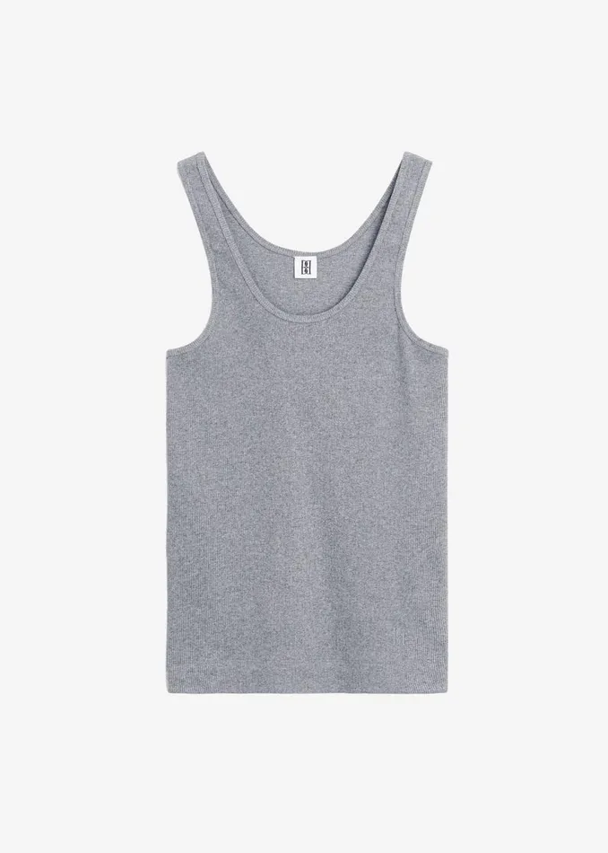 Women The Frankie Shop Tops By Malene Birger Anisa Tank Top Grey Melange