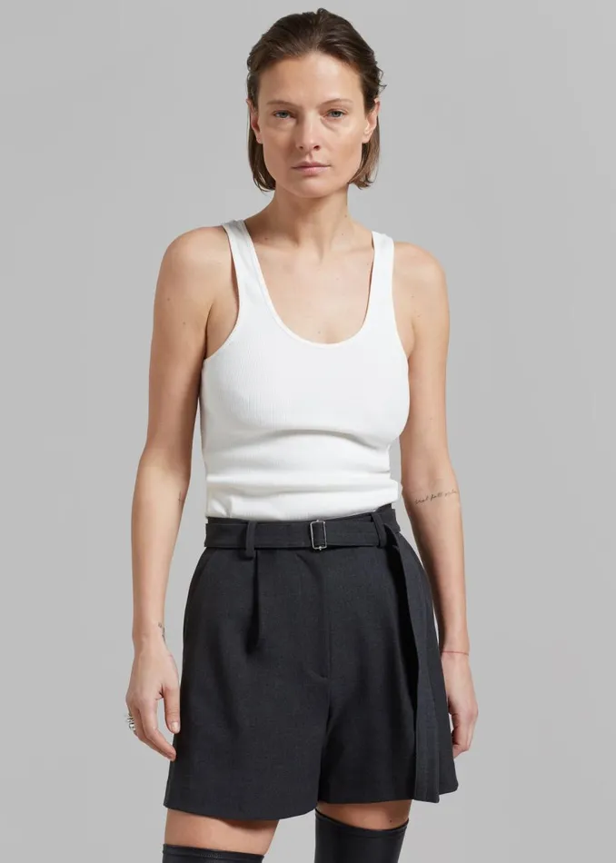 Women The Frankie Shop Tops By Malene Birger Anisa Tank Top Soft White