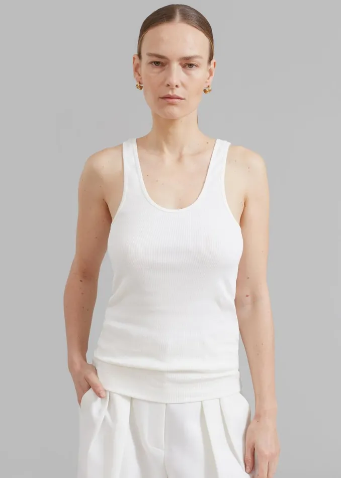 Women The Frankie Shop Tops By Malene Birger Anisa Tank Top Soft White