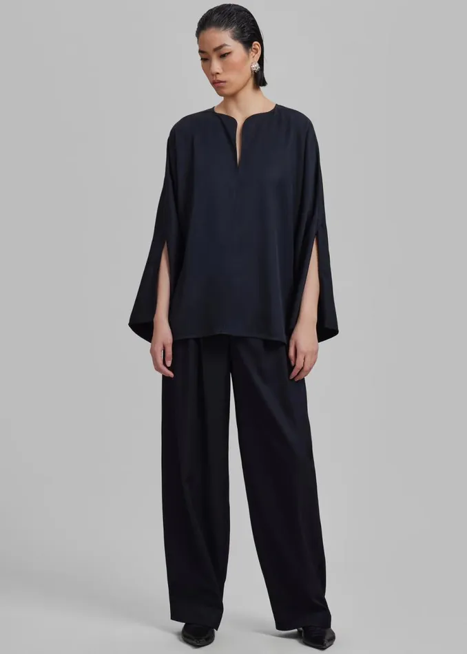 Women The Frankie Shop Tops By Malene Birger Calias Blouse Black