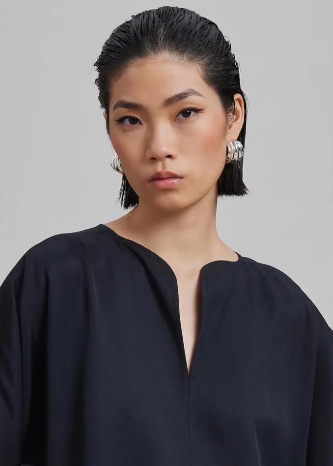 Women The Frankie Shop Tops By Malene Birger Calias Blouse Black