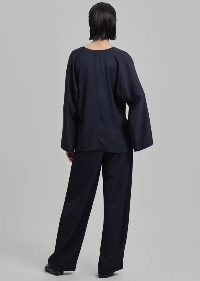 Women The Frankie Shop Tops By Malene Birger Calias Blouse Black
