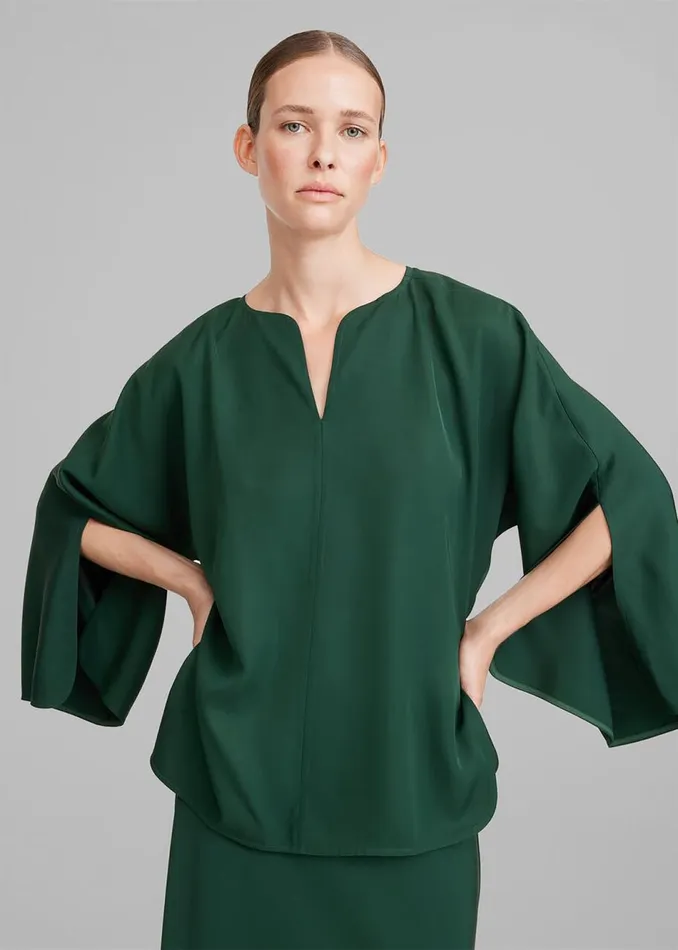 Women The Frankie Shop Tops By Malene Birger Calias Blouse Sycamore