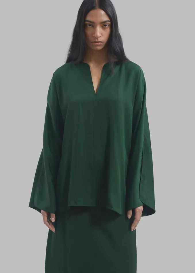 Women The Frankie Shop Tops By Malene Birger Calias Blouse Sycamore