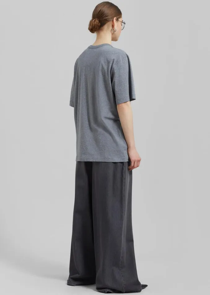 Women The Frankie Shop Tops By Malene Birger Fayeh TShirt Grey Melange