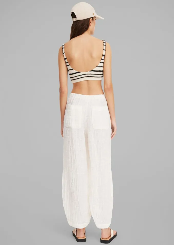 Women The Frankie Shop Tops By Malene Birger Reggie Bralette Black Stripe