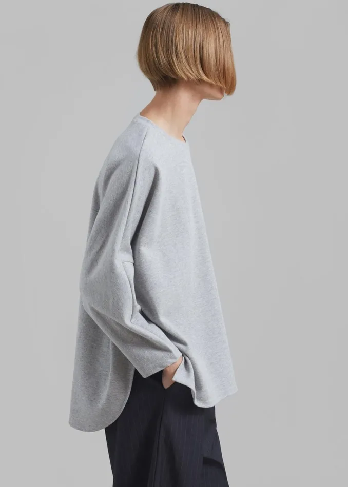 Women The Frankie Shop Tops Campbell Long Sleeve Tee Grey