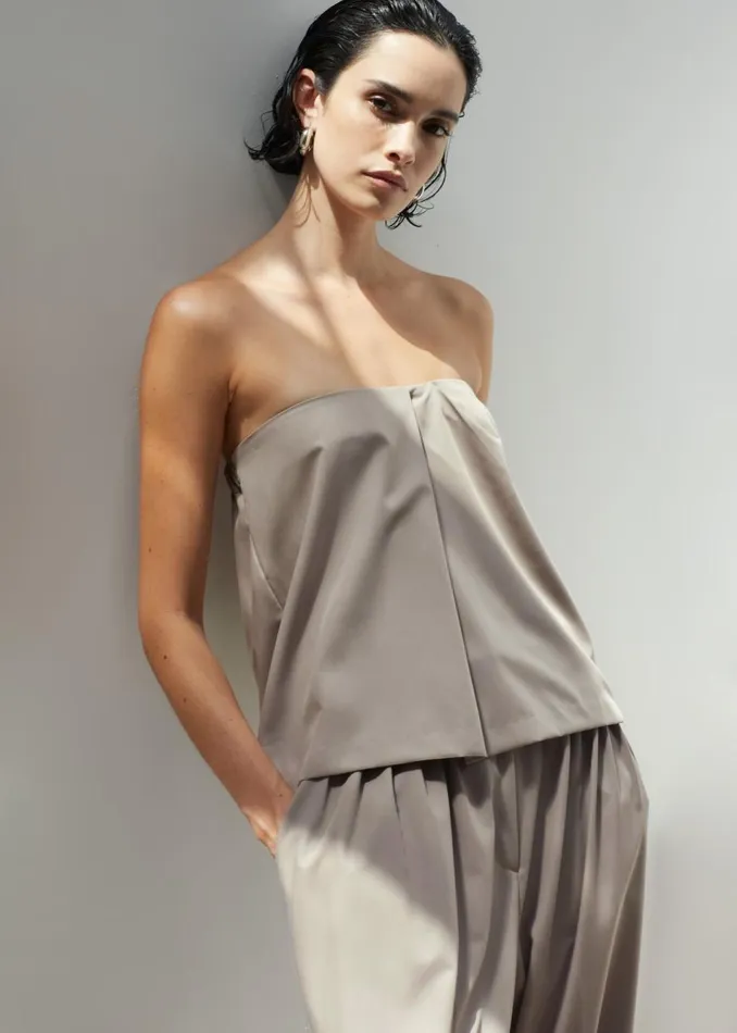 Women The Frankie Shop Tops Catalina Tube Top Grey