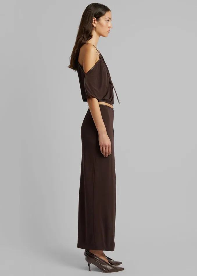 Women The Frankie Shop Tops Christopher Esber Framed Buckle Shoulder Top Cacao