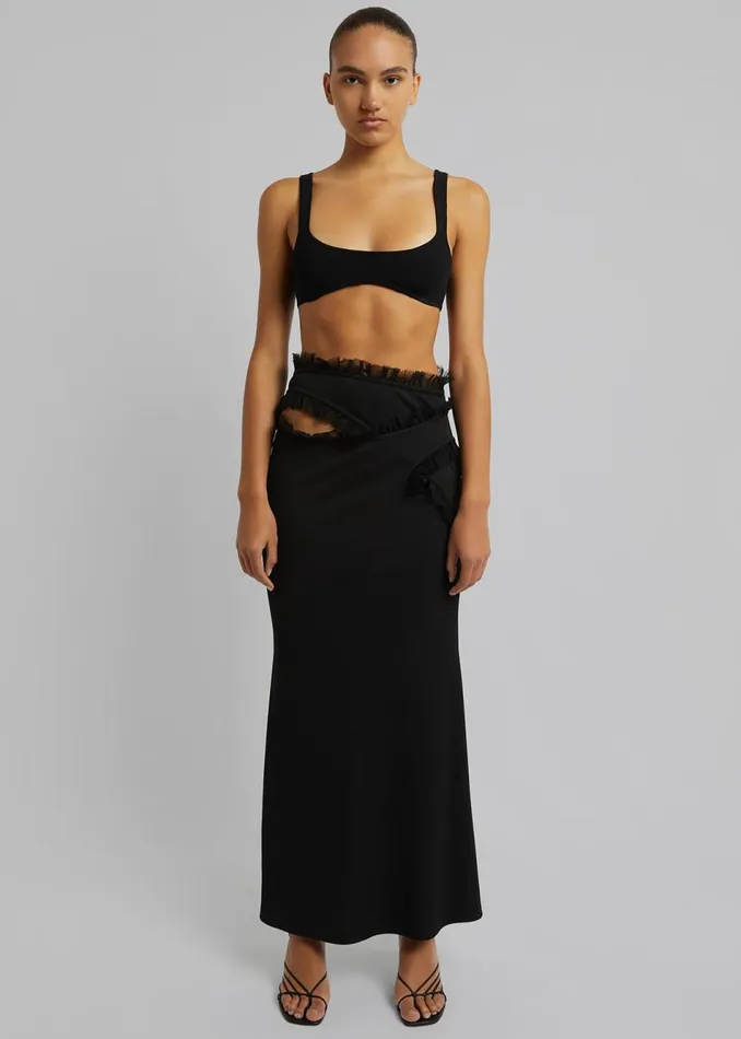 Women The Frankie Shop Tops Christopher Esber Minuscule Knit Bra Black