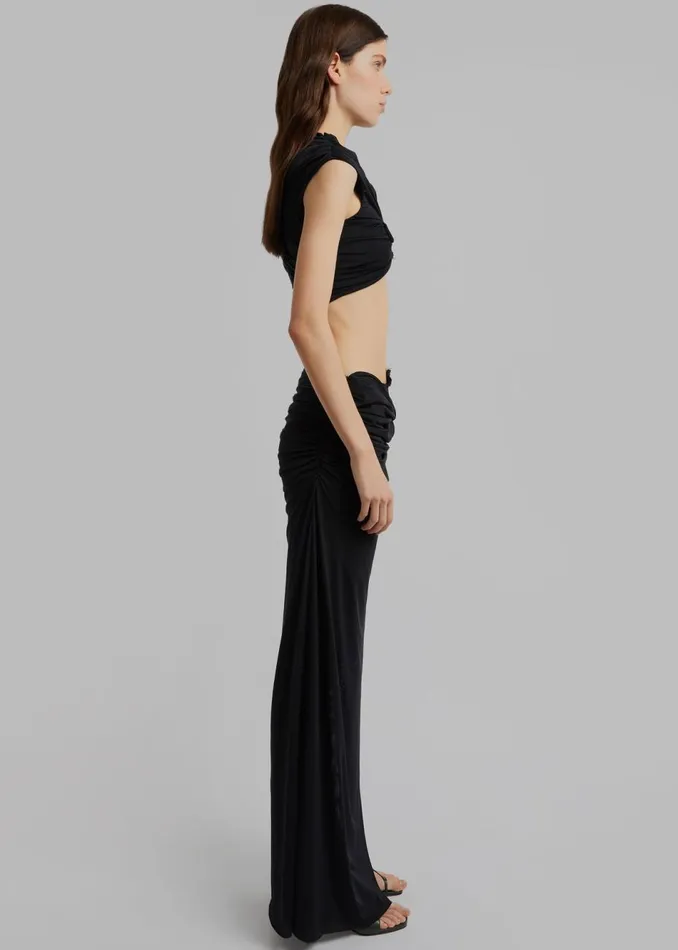 Women The Frankie Shop Tops Christopher Esber Venus Crop Top Black