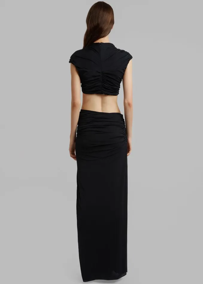 Women The Frankie Shop Tops Christopher Esber Venus Crop Top Black