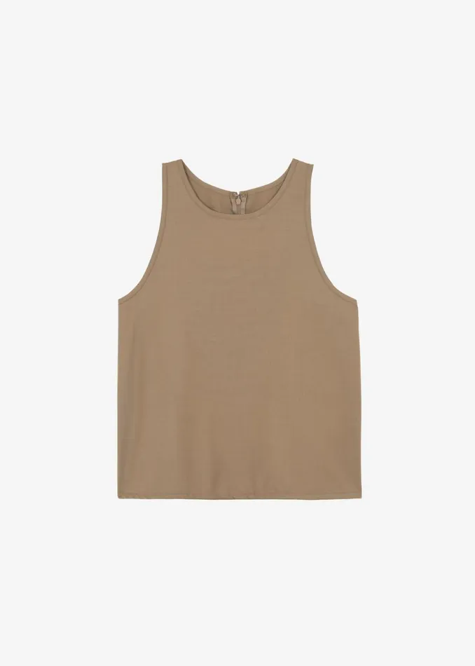 Women The Frankie Shop Tops Clay Sleeveless Top Desert Taupe