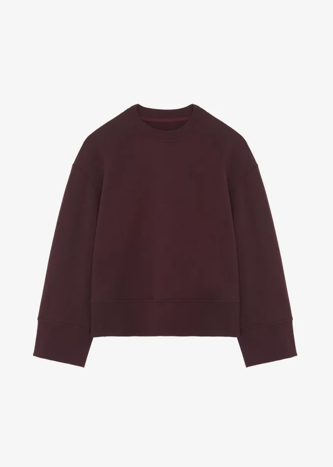 Women The Frankie Shop Tops Clea Sweatshirt Burgundy