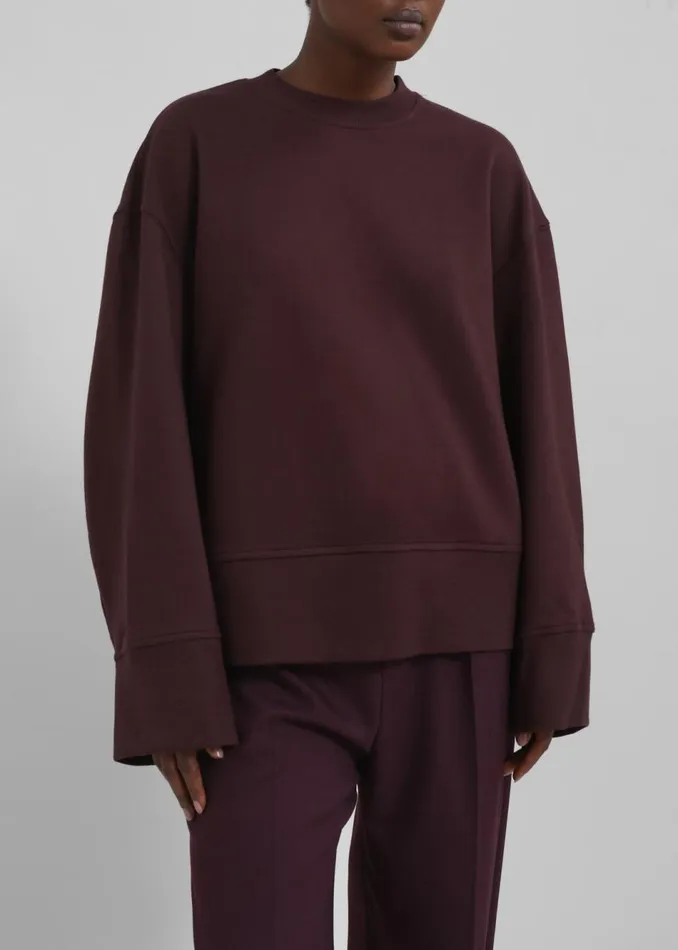 Women The Frankie Shop Tops Clea Sweatshirt Burgundy