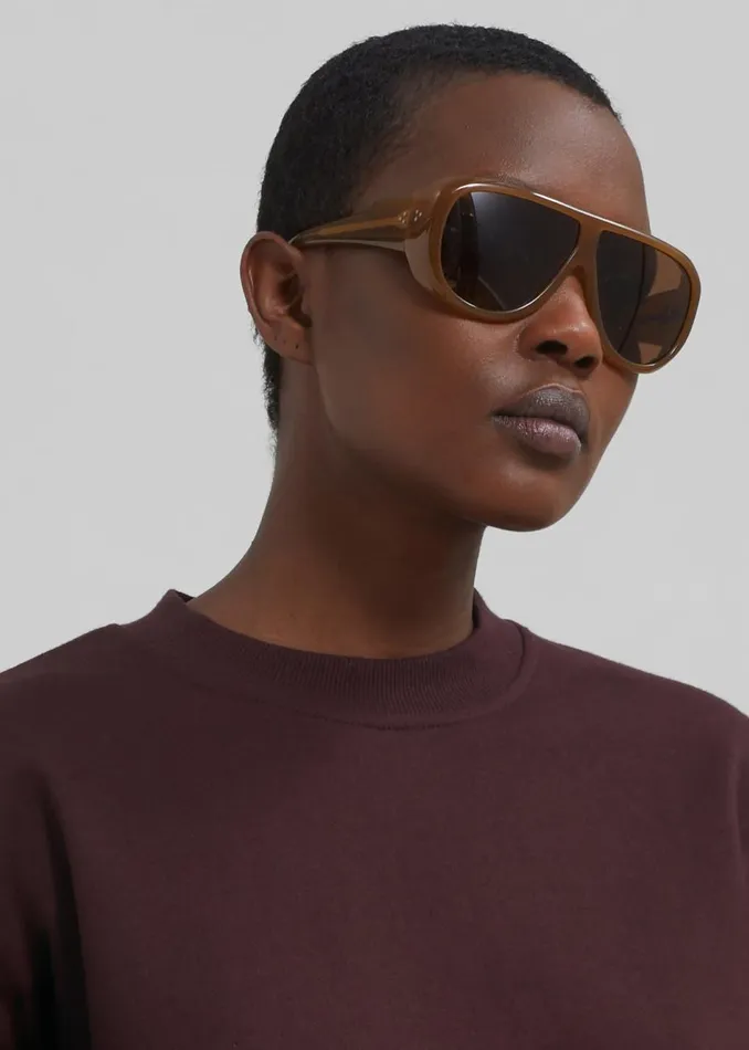 Women The Frankie Shop Tops Clea Sweatshirt Burgundy