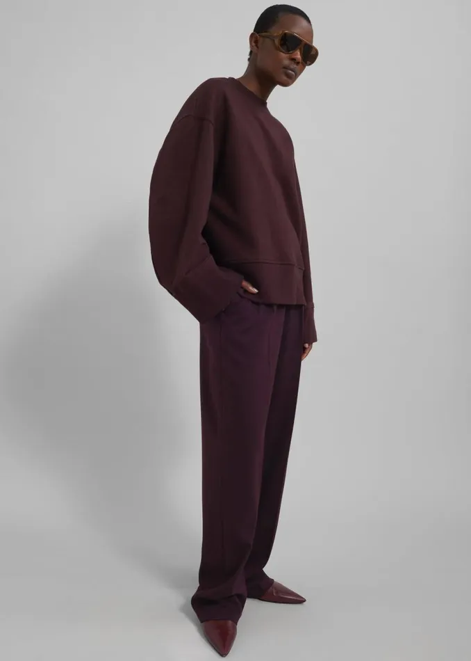 Women The Frankie Shop Tops Clea Sweatshirt Burgundy