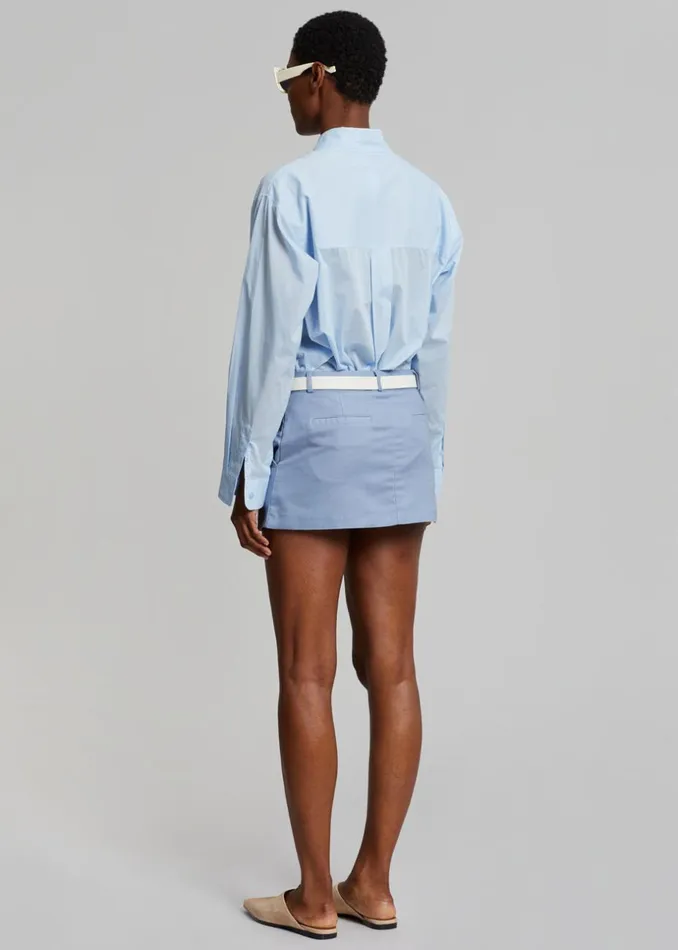 Women The Frankie Shop Tops Cleia Shirt Light Blue