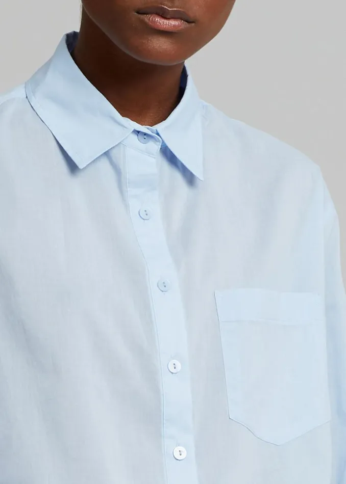 Women The Frankie Shop Tops Cleia Shirt Light Blue