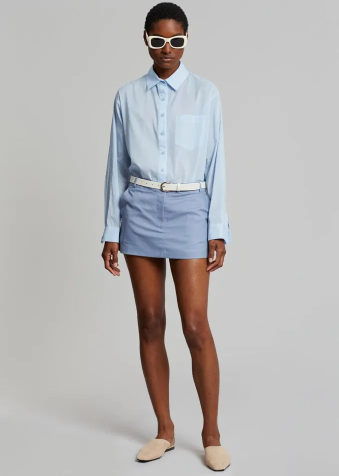 Women The Frankie Shop Tops Cleia Shirt Light Blue