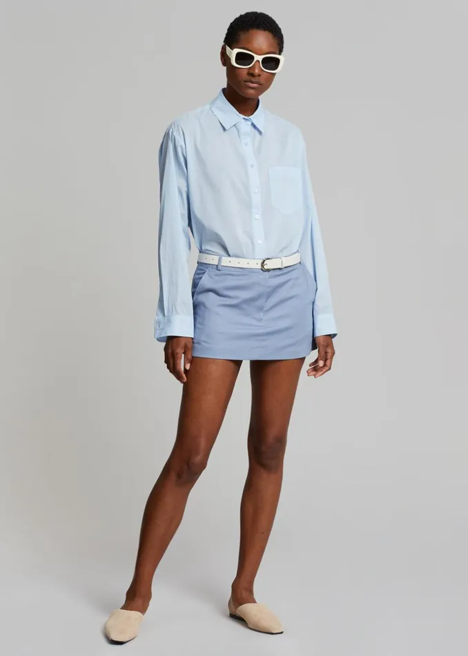 Women The Frankie Shop Tops Cleia Shirt Light Blue