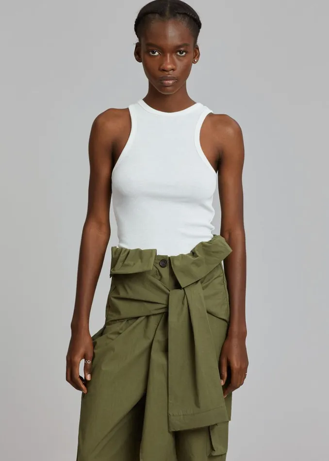 Women The Frankie Shop Tops Corsy Ribbed Tank Optic White