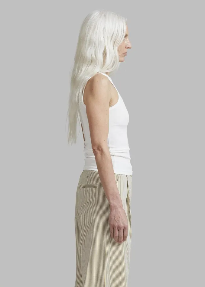 Women The Frankie Shop Tops Corsy Ribbed Tank Optic White