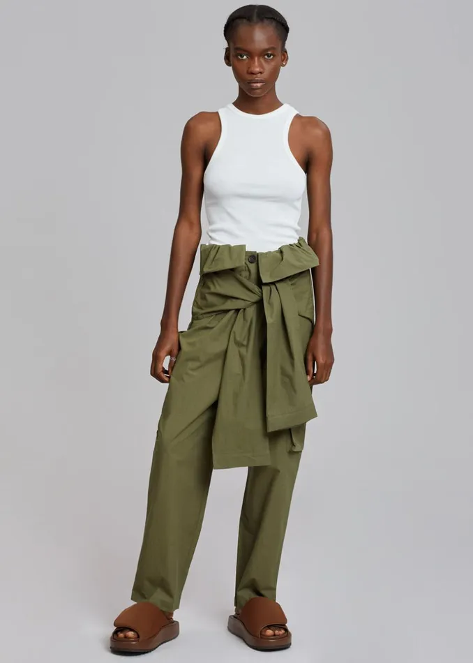 Women The Frankie Shop Tops Corsy Ribbed Tank Optic White
