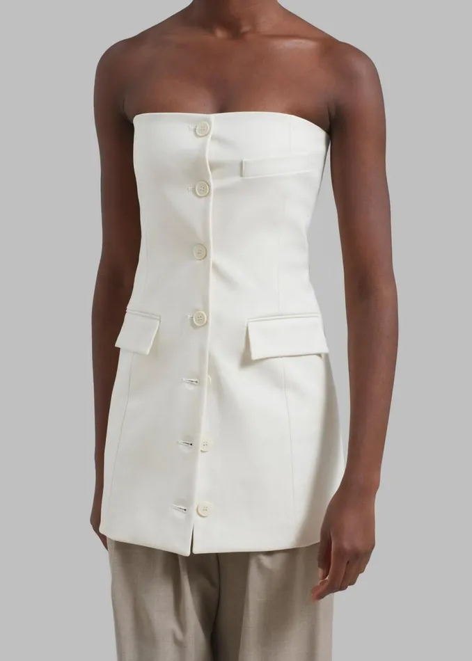 Women The Frankie Shop Tops Cyniah Strapless Vest Cream