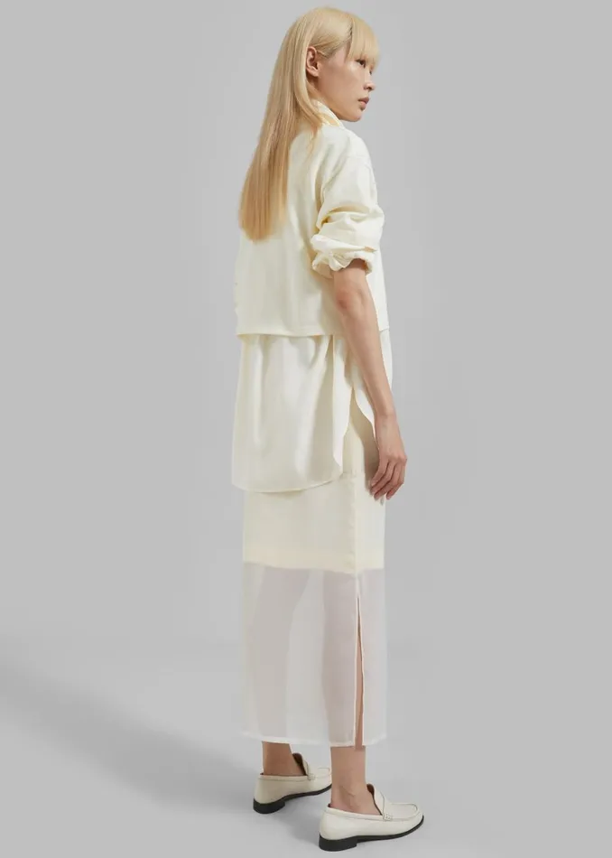 Women The Frankie Shop Tops Dawson Cropped Polo Beige