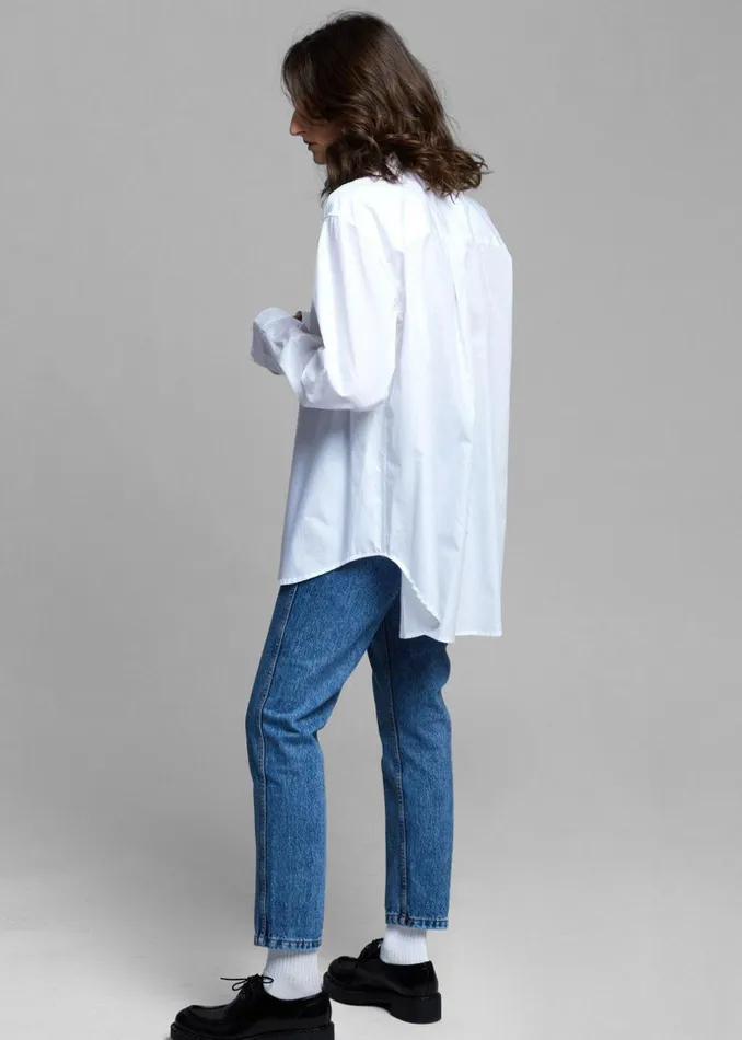 Women The Frankie Shop Tops Dusky Classic Oversized Shirt White