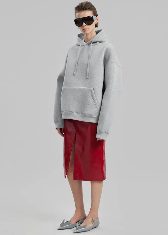 Women The Frankie Shop Tops Easton Oversized Hoodie Light Grey