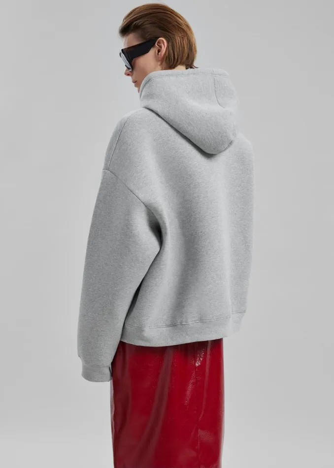 Women The Frankie Shop Tops Easton Oversized Hoodie Light Grey