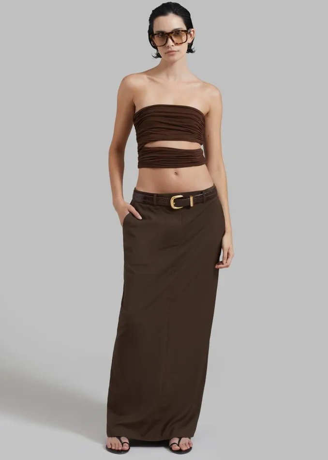 Women The Frankie Shop Tops Elena Tube Top Brown