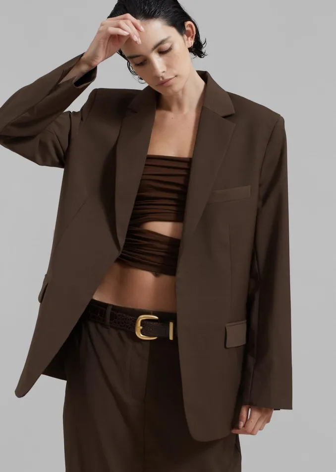 Women The Frankie Shop Tops Elena Tube Top Brown